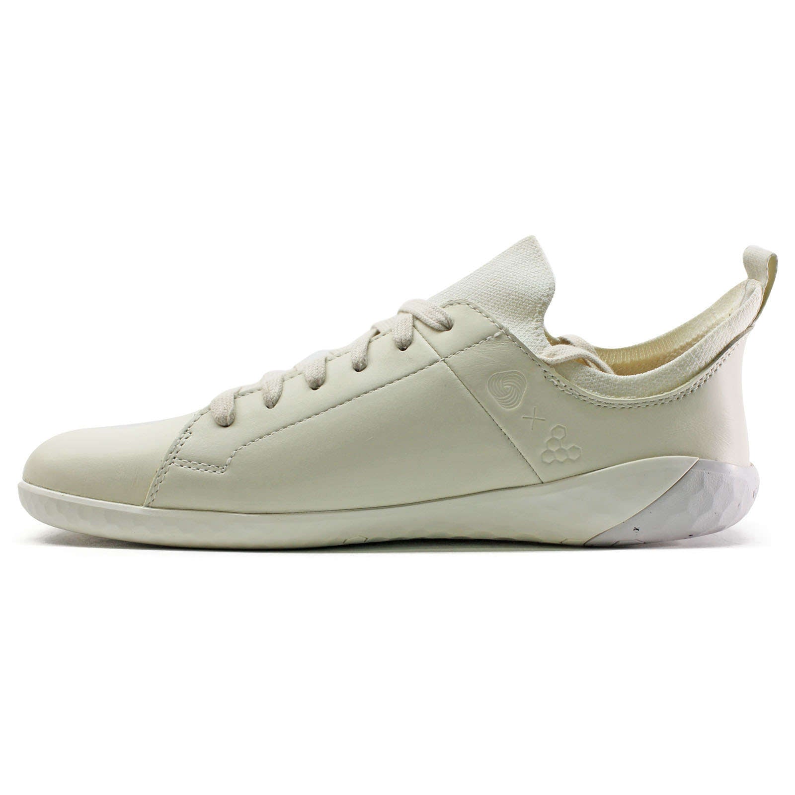 Vivobarefoot Geo Court Knit Leather Mens Trainers#color_limestone