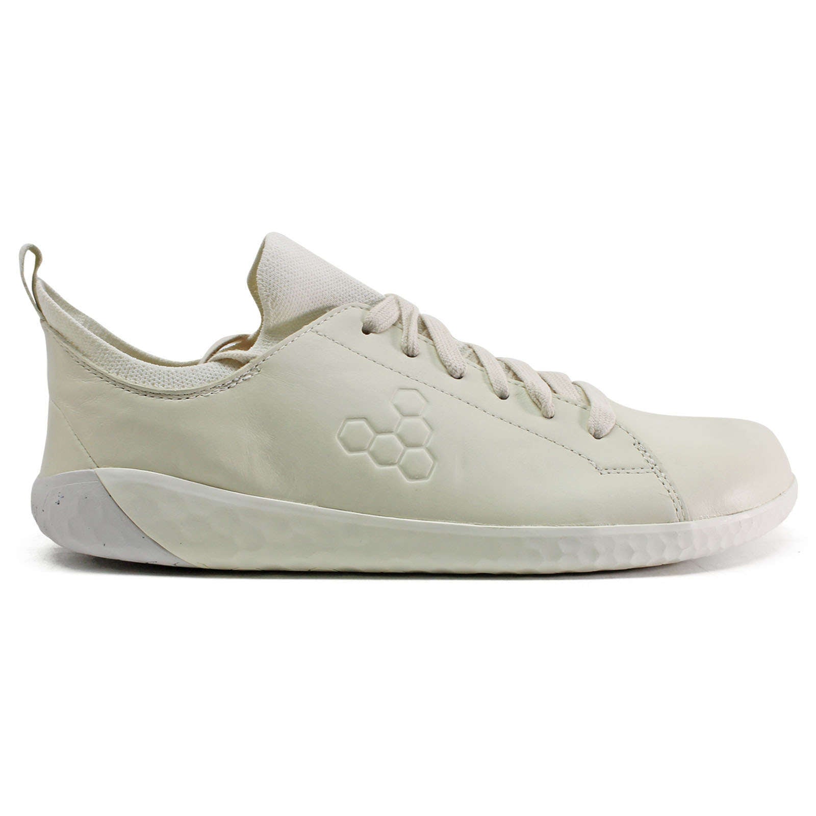 Vivobarefoot Geo Court Knit Leather Womens Trainers#color_limestone
