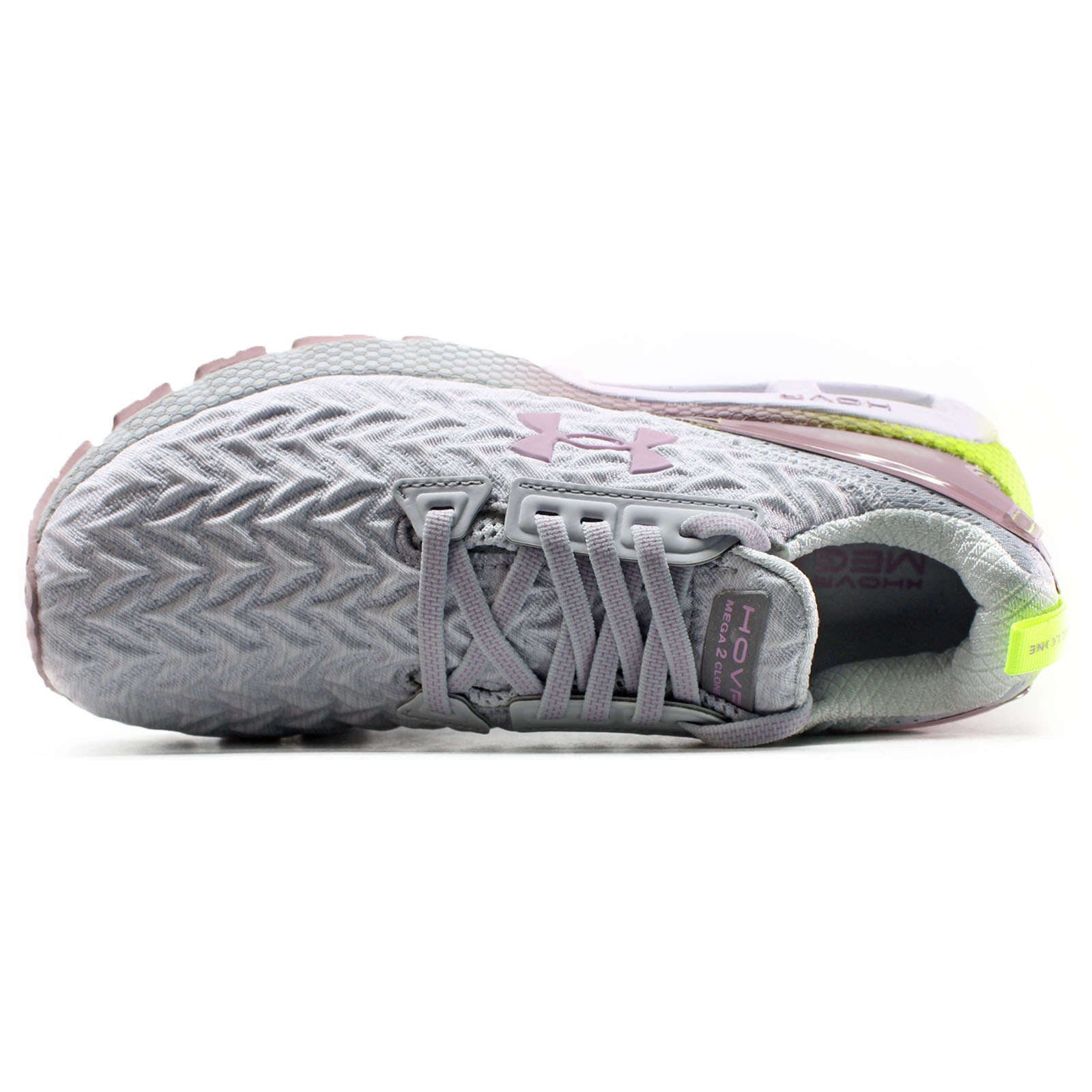 Under Armour HOVR Mega 2 Clone Synthetic Textile Women's Low-Top Trainers#color_grey pink