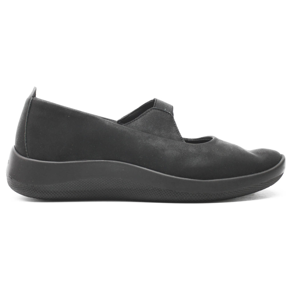 Arcopedico Heina Leather Women's Slip-on Shoes#color_fal coll black