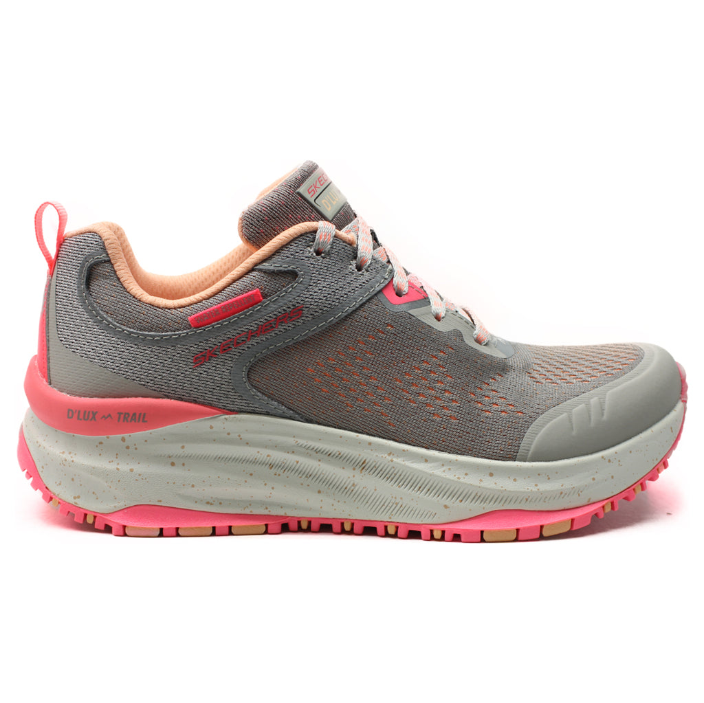 Skechers D'Lux Trail Round Trip Mesh Women's Low-Top Trainers#color_grey pink