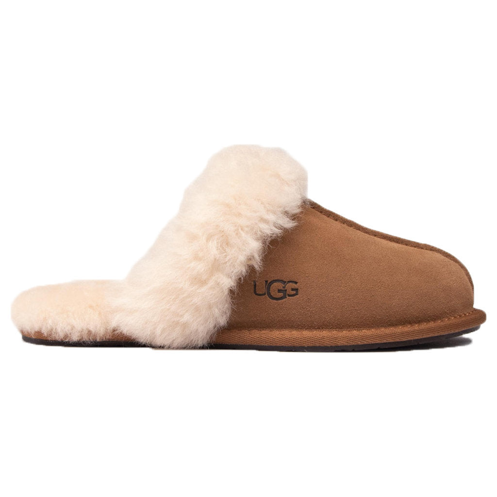 UGG Scuffette II Sheepskin Suede Women's Slide Sandals#color_chestnut