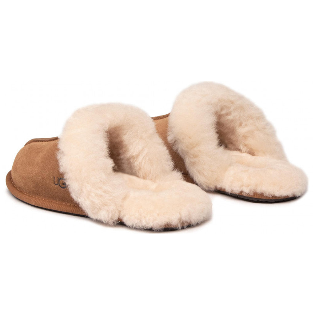 UGG Scuffette II Sheepskin Suede Women's Slide Sandals#color_chestnut