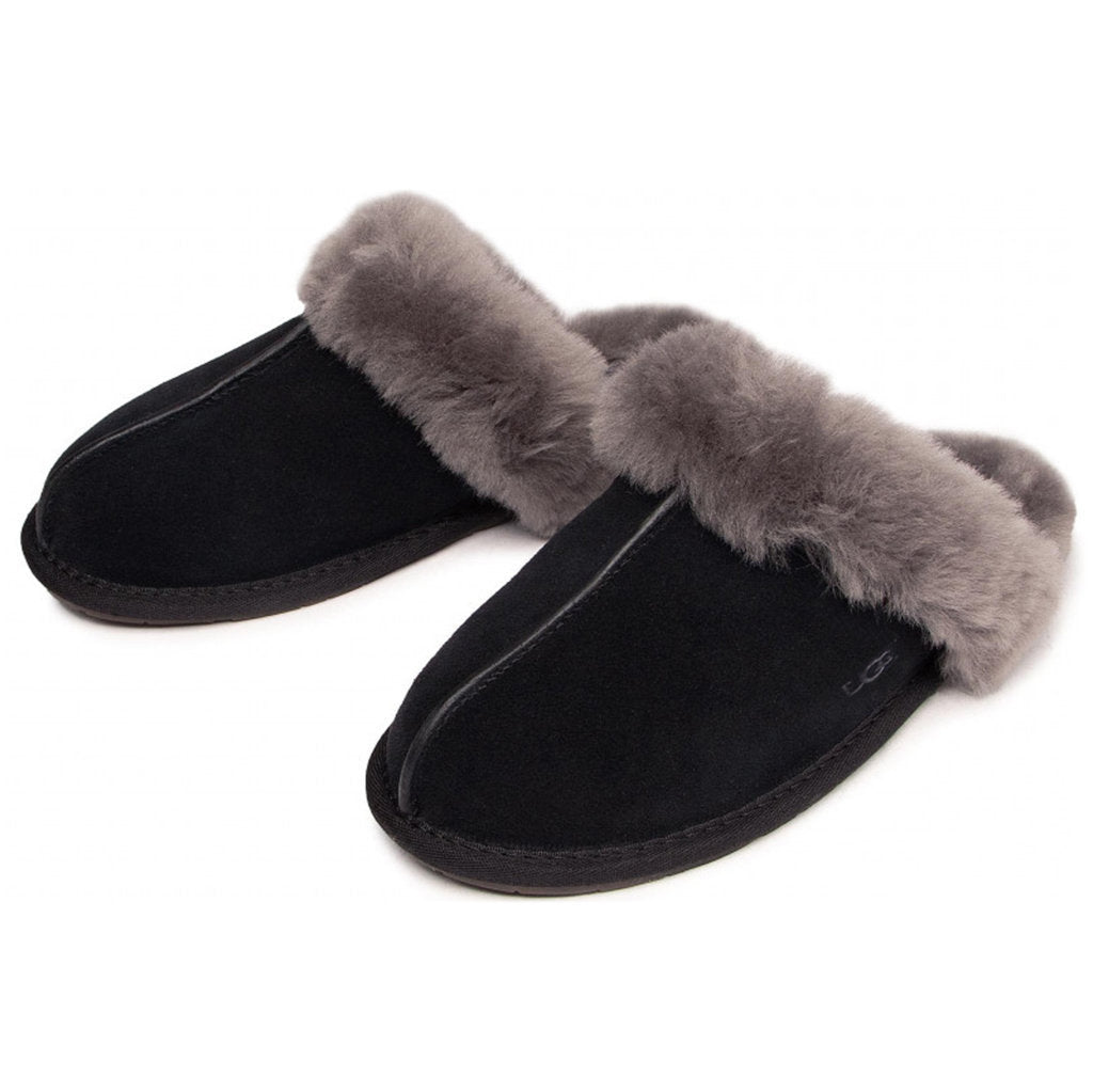UGG Scuffette II Sheepskin Suede Women's Slide Sandals#color_black grey