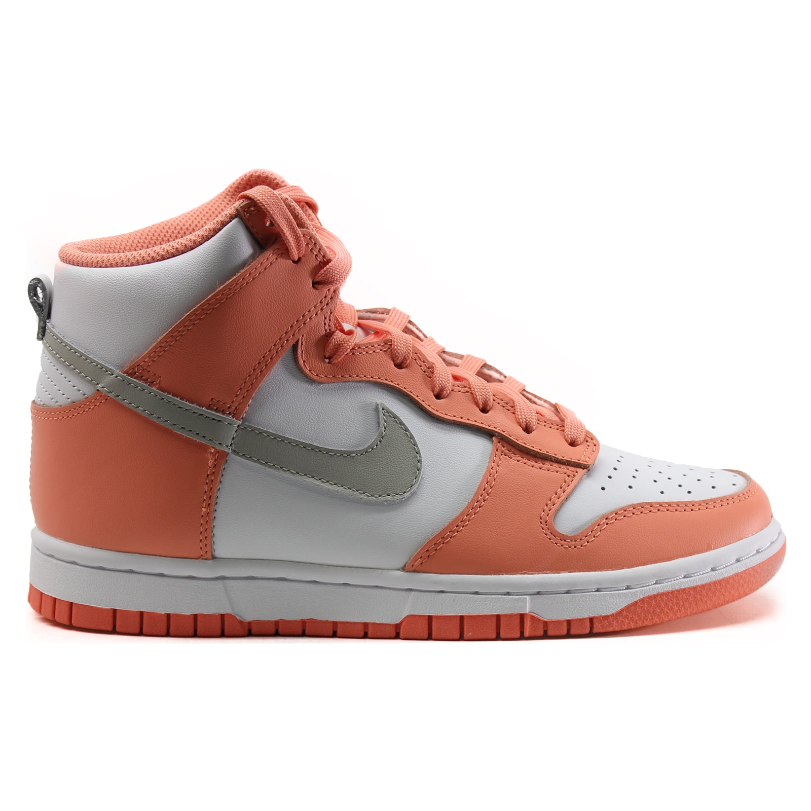 Nike Dunk Leather Unisex High-Top Trainers#color_crimson bliss light iron ore