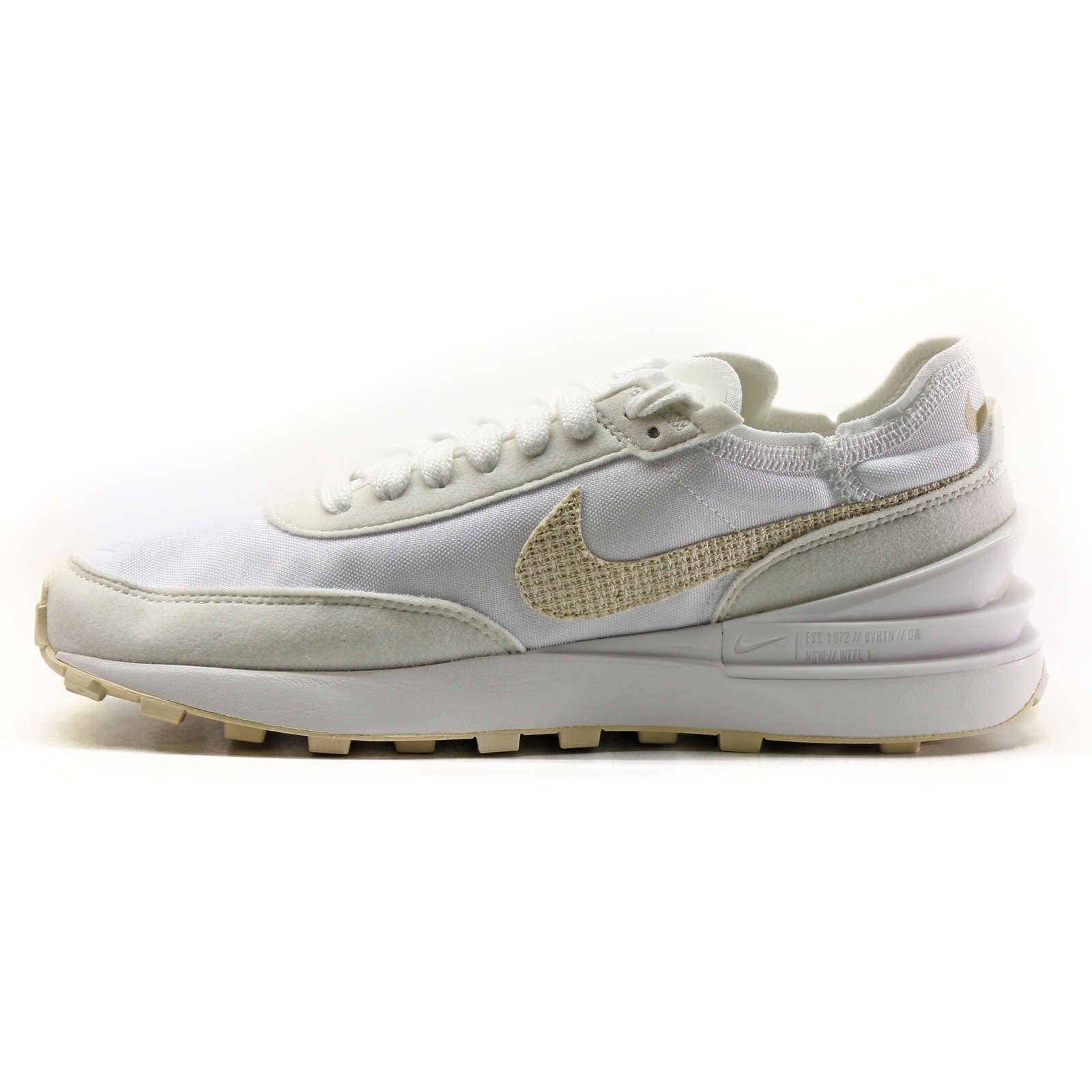 Nike Waffle One ESS Leather Textile Women's Low-Top Trainers#color_summit white fossil