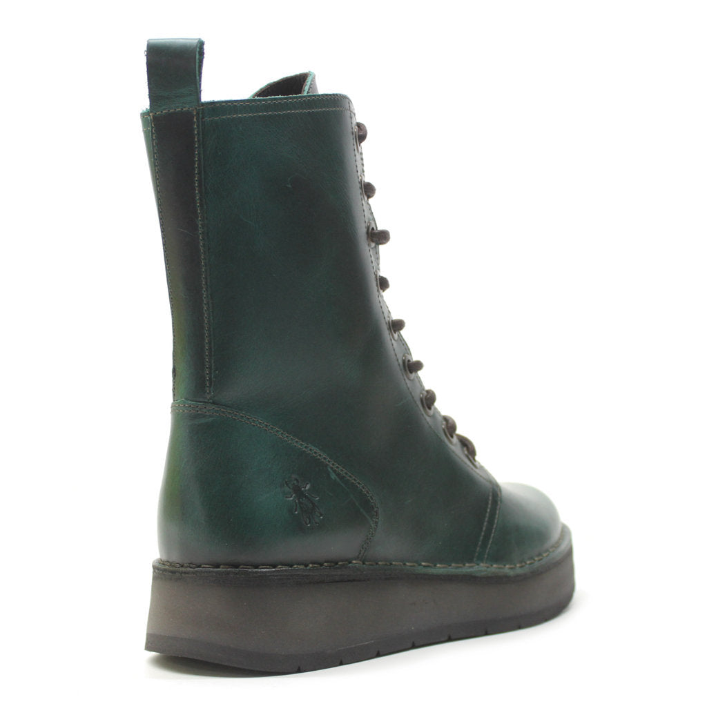 Fly London RAMI043FLY Leather Womens Boots#color_shamrock green