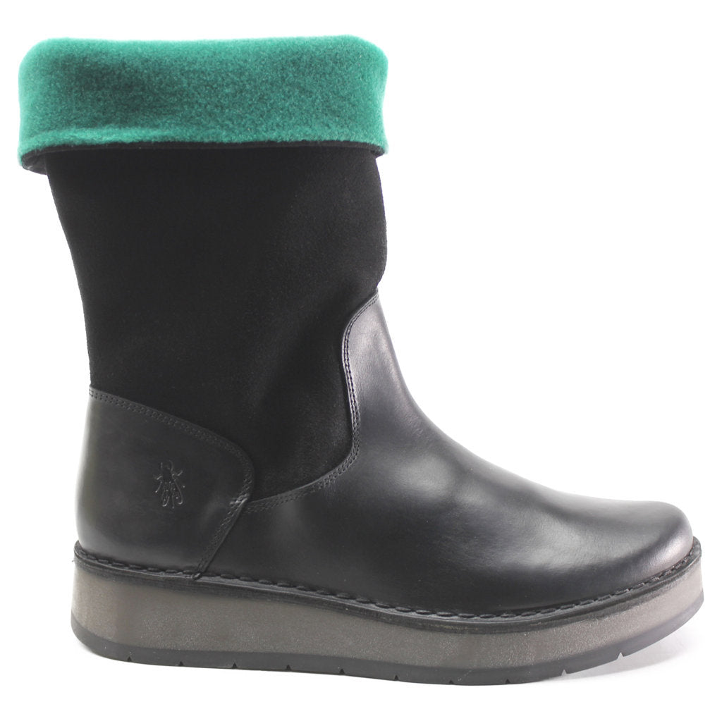 Fly London RULA083FLY Rug Oiled Suede Womens Boots#color_black green