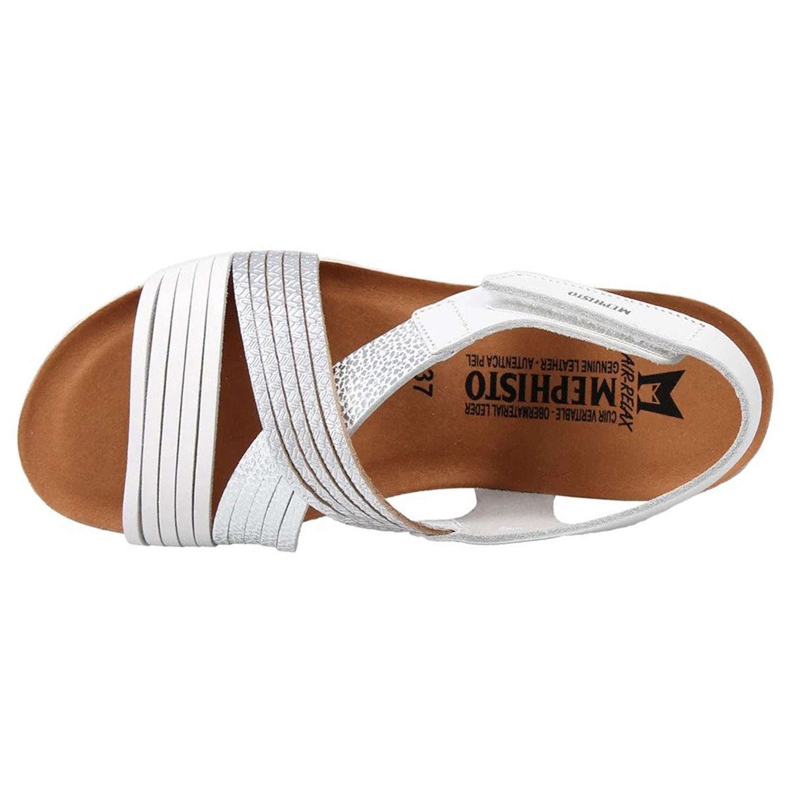Mephisto Renza Leather Womens Sandals#color_white
