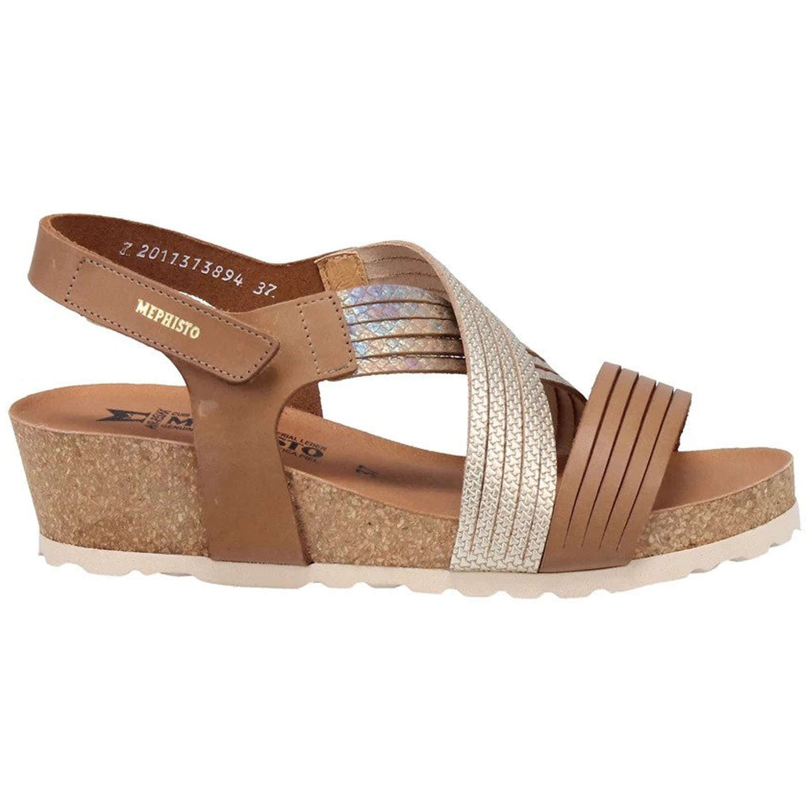 Mephisto Renza Leather Womens Sandals#color_camel
