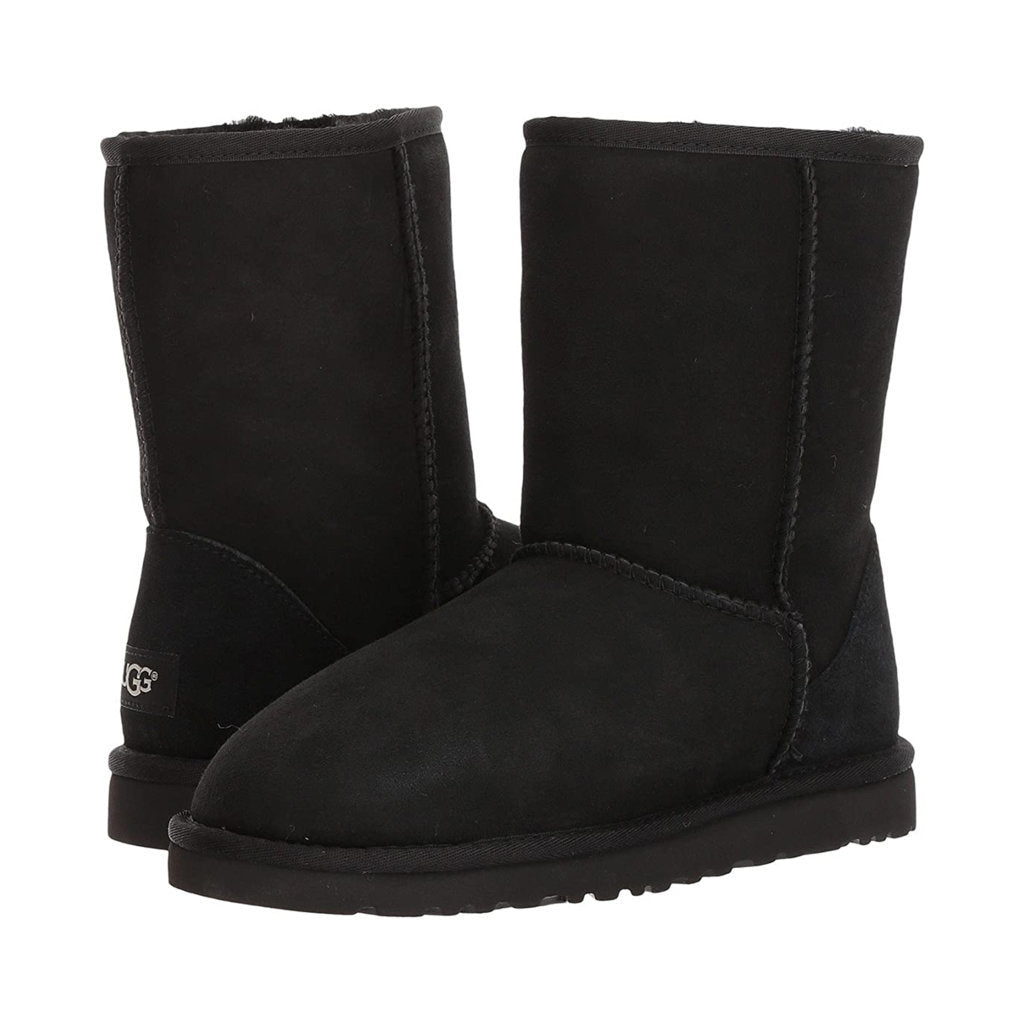 UGG Classic Short Suede Sheepskin Leather Men's Boots#color_black