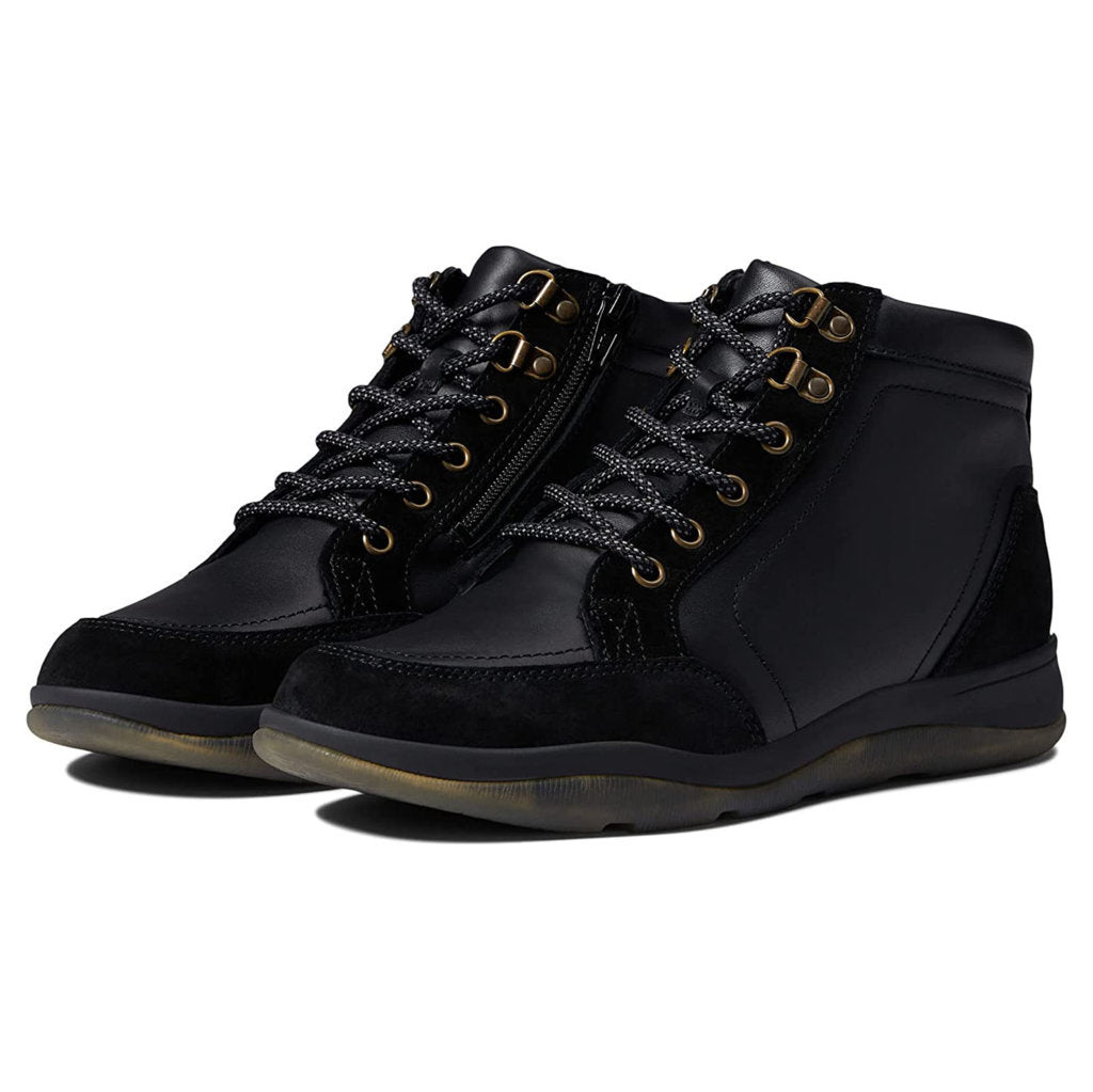 Vionic Whitley Leather Suede Womens Trainers#color_black