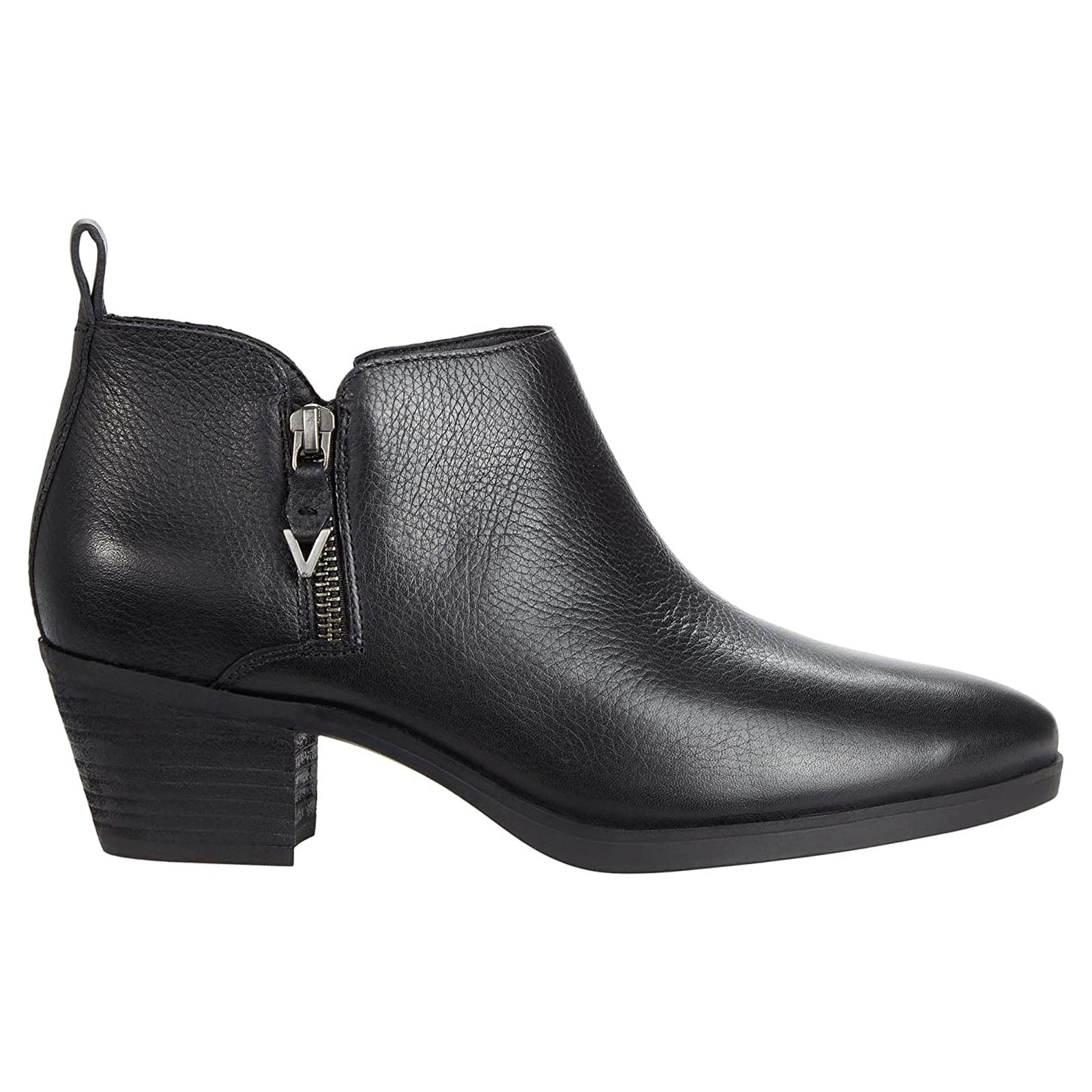 Vionic Cecily Leather Women's Heeled Ankle Boots#color_black
