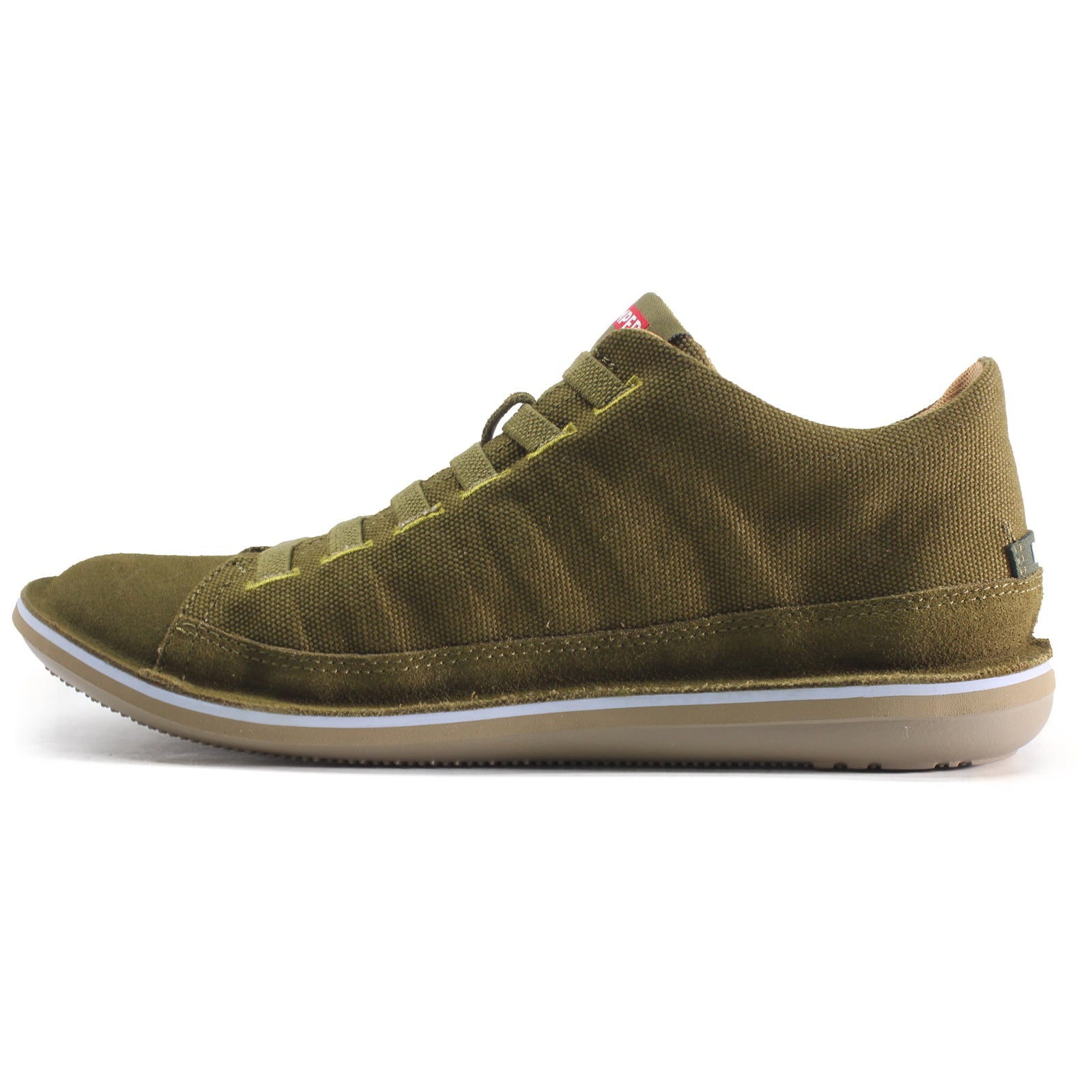 Camper Beetle Suede Men's Slip-On Shoes#color_green