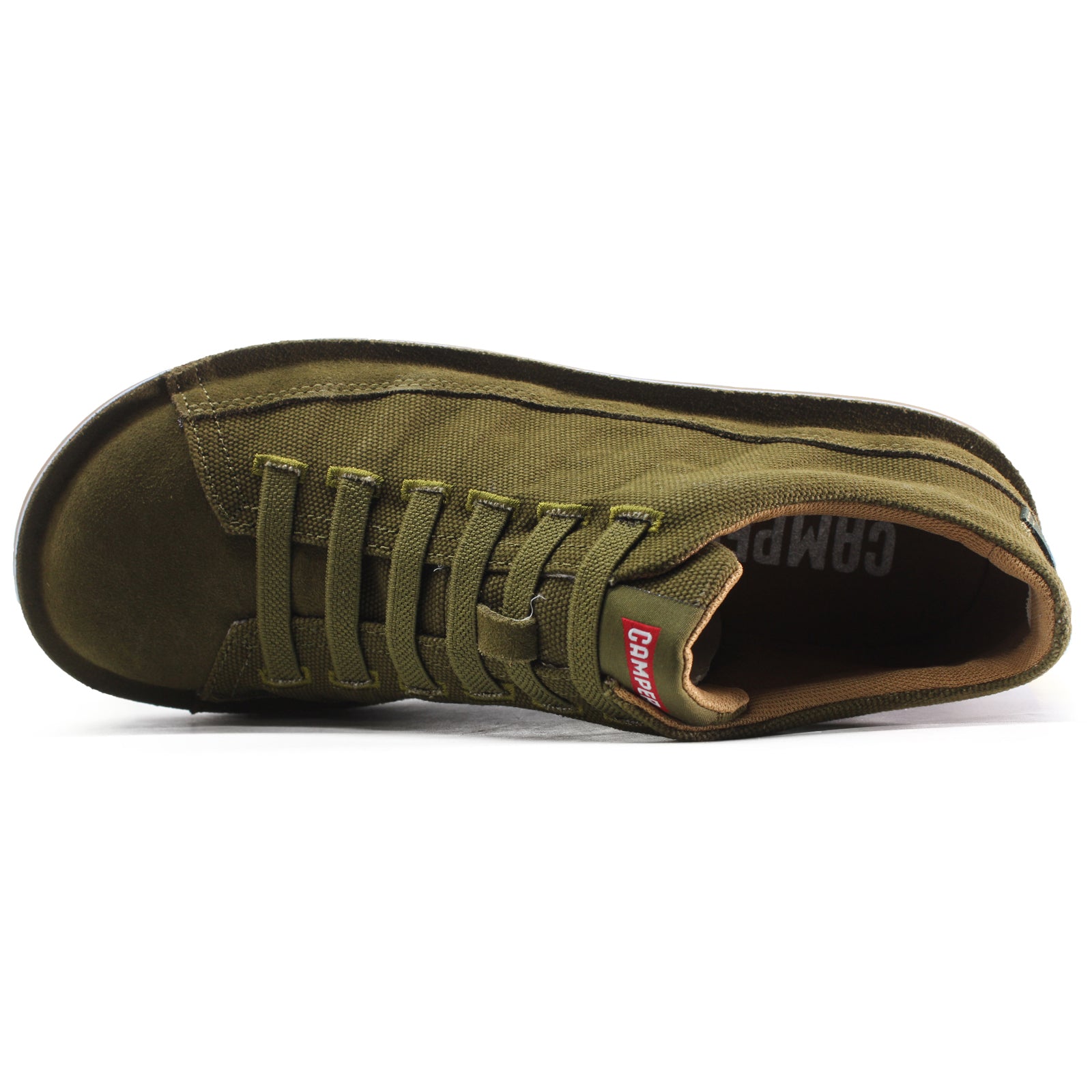 Camper Beetle Suede Men's Slip-On Shoes#color_green
