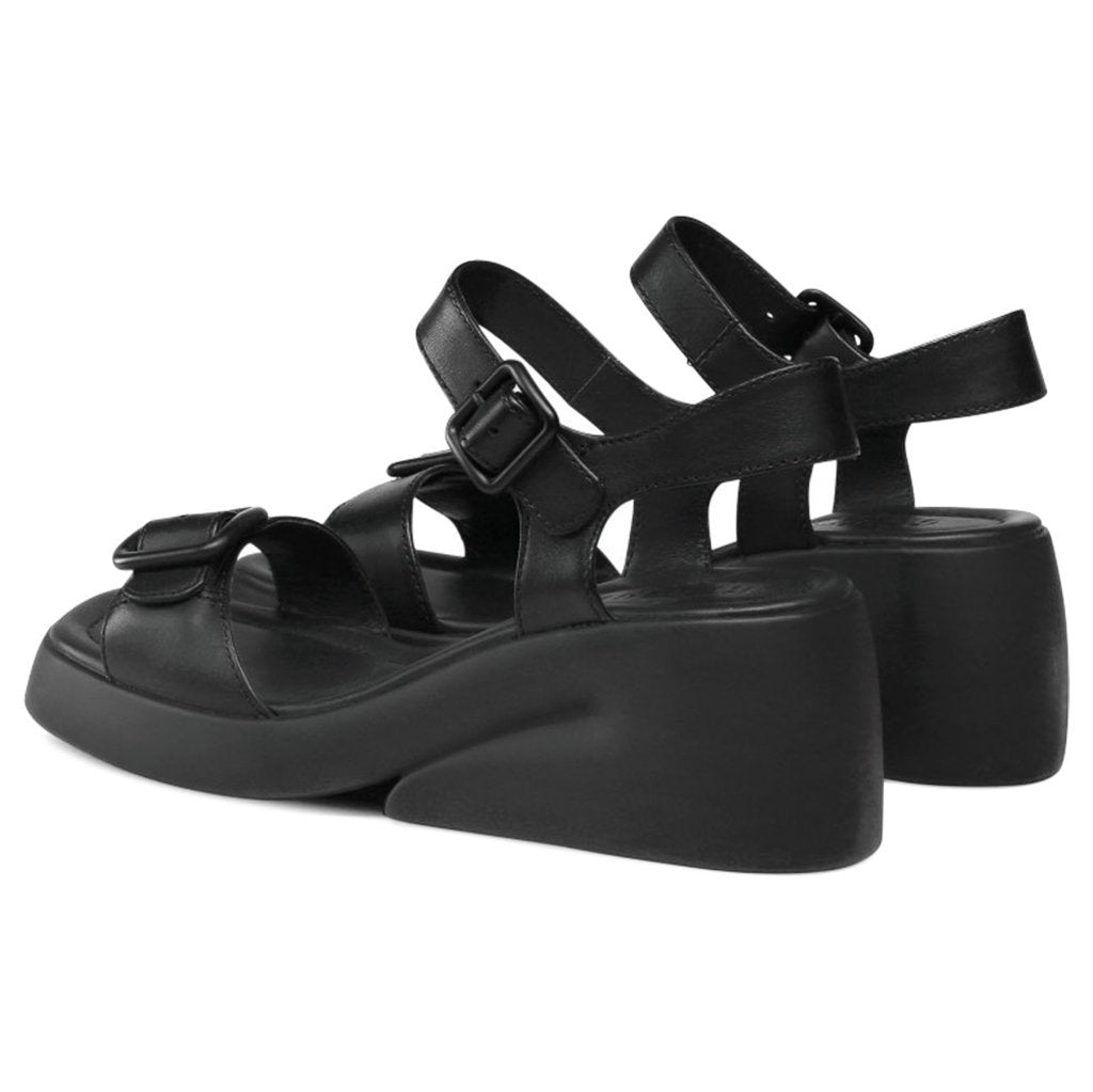 Camper Kaah Calfskin Leather Women's Sandals#color_black