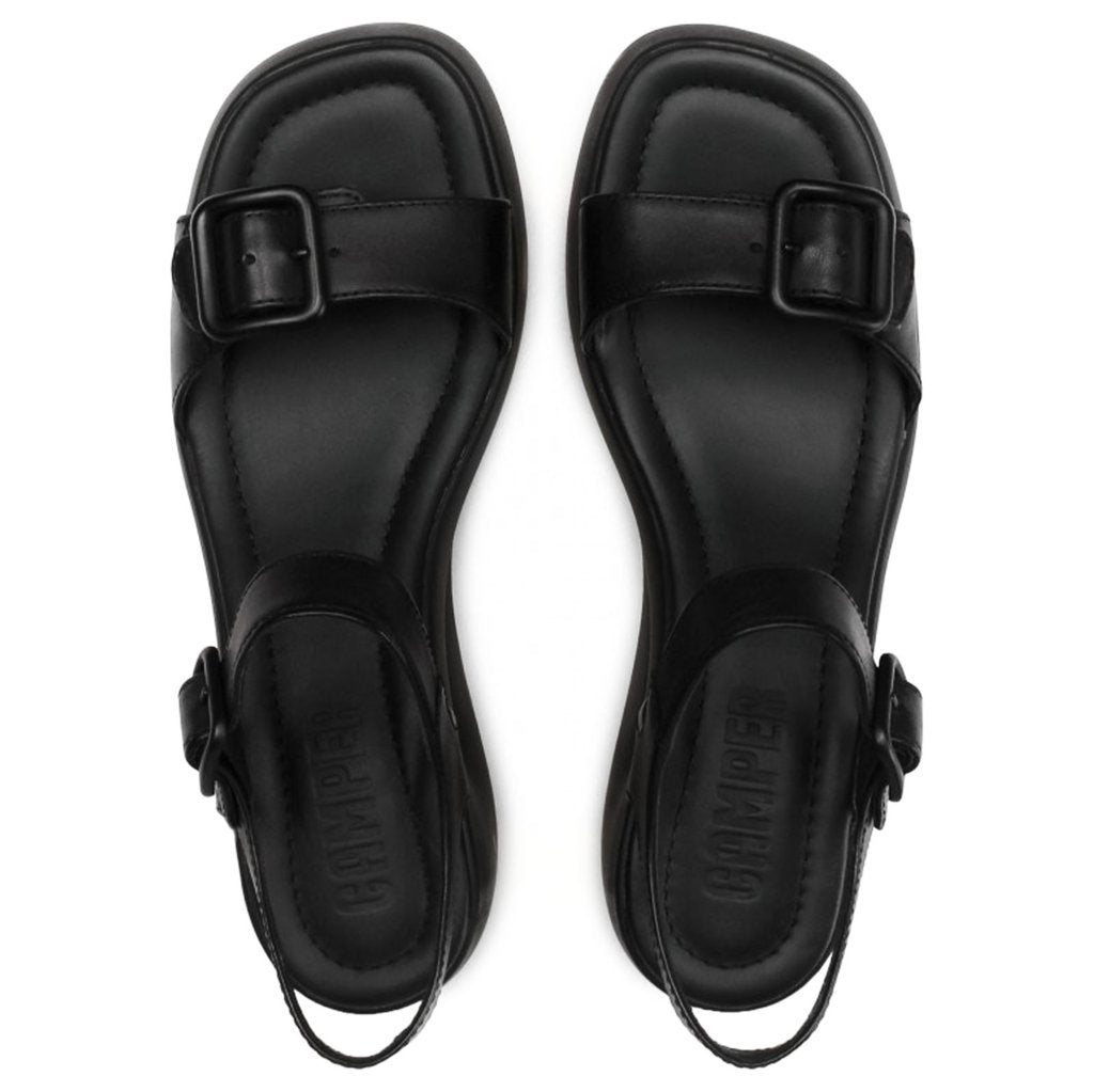 Camper Kaah Calfskin Leather Women's Sandals#color_black