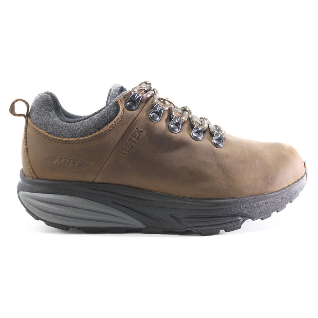 MBT MT Alpine GTX Full Grain Leather Women's Hiking Trainers#color_chocolate brown