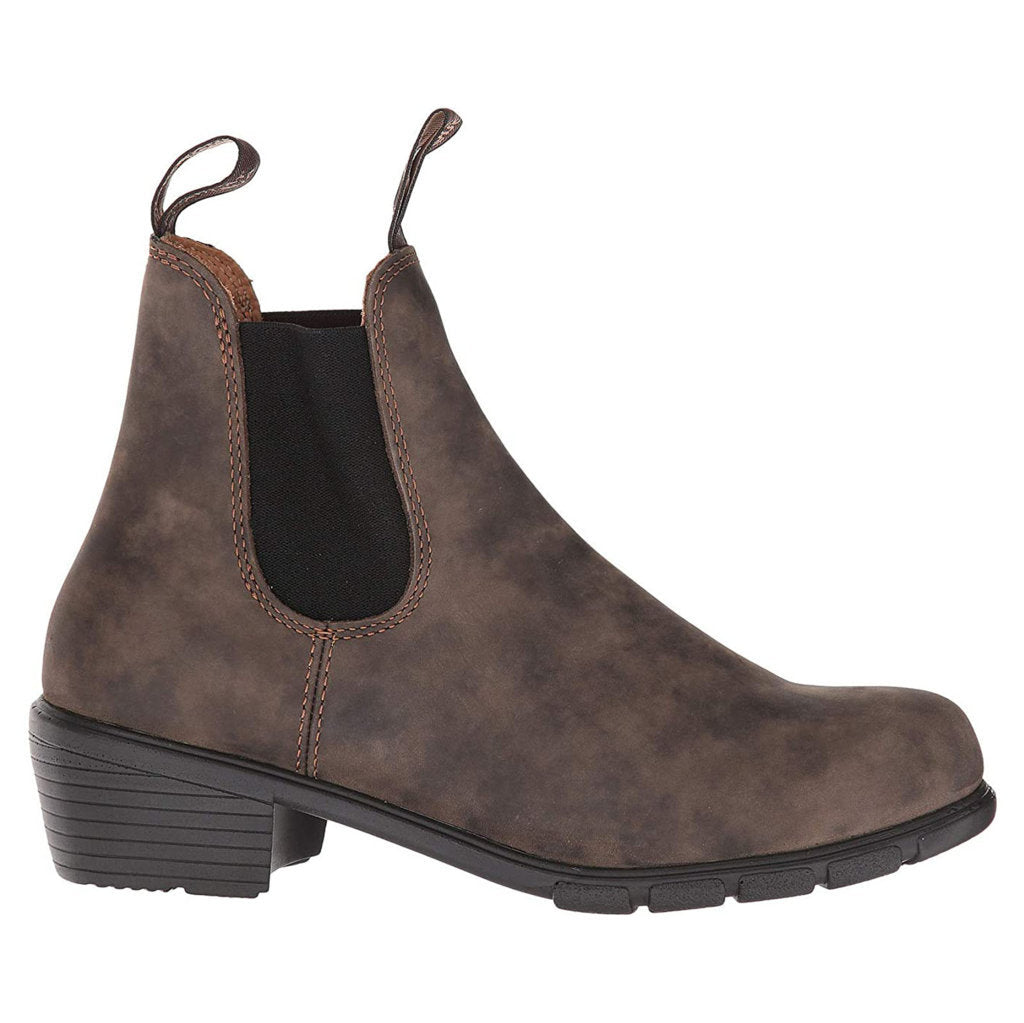 Blundstone 1677 Water-Resistant Leather Unisex Heeled Chelsea Boots#color_rustic brown