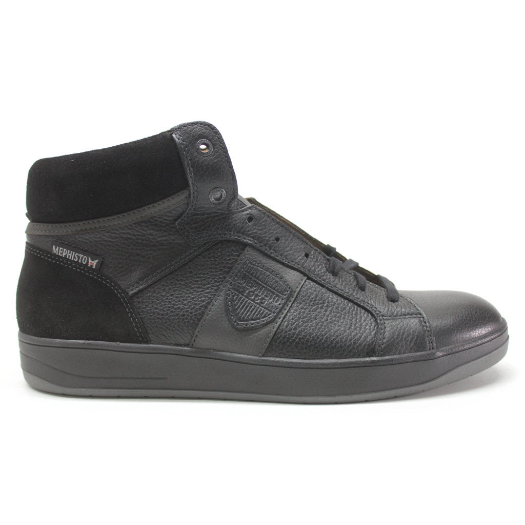 Mephisto Heliot Leather Mens Trainers#color_black