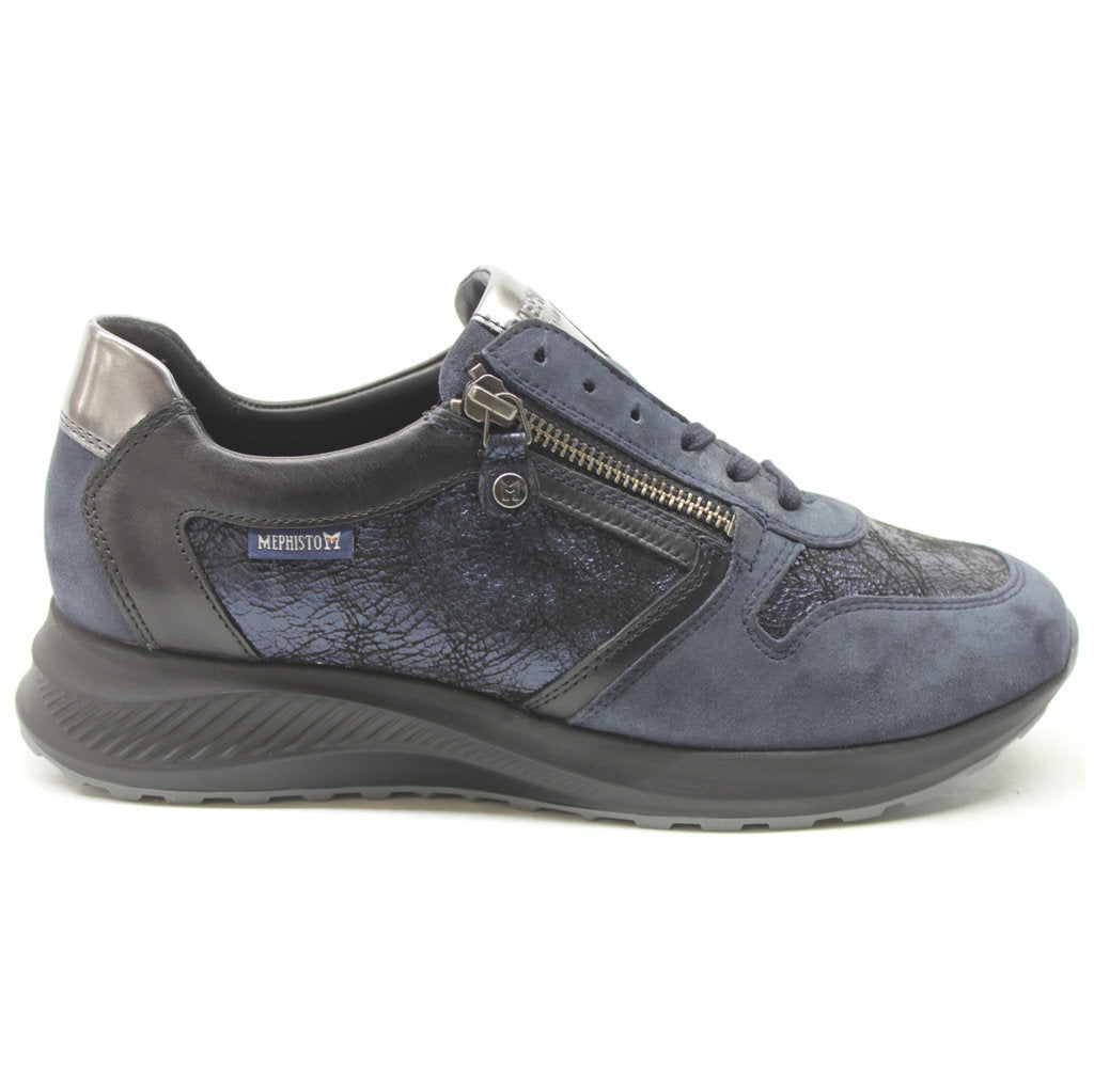 Mephisto Kim Leather Womens Trainers#color_jeans blue