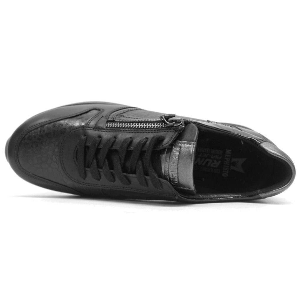 Mephisto Kim Leather Womens Trainers#color_black mix