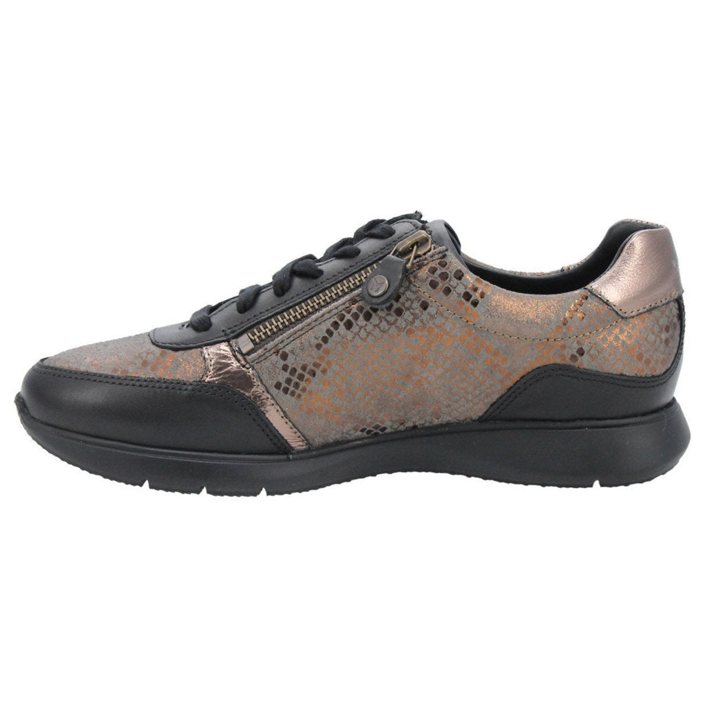 Mephisto Monia Leather Womens Trainers#color_black