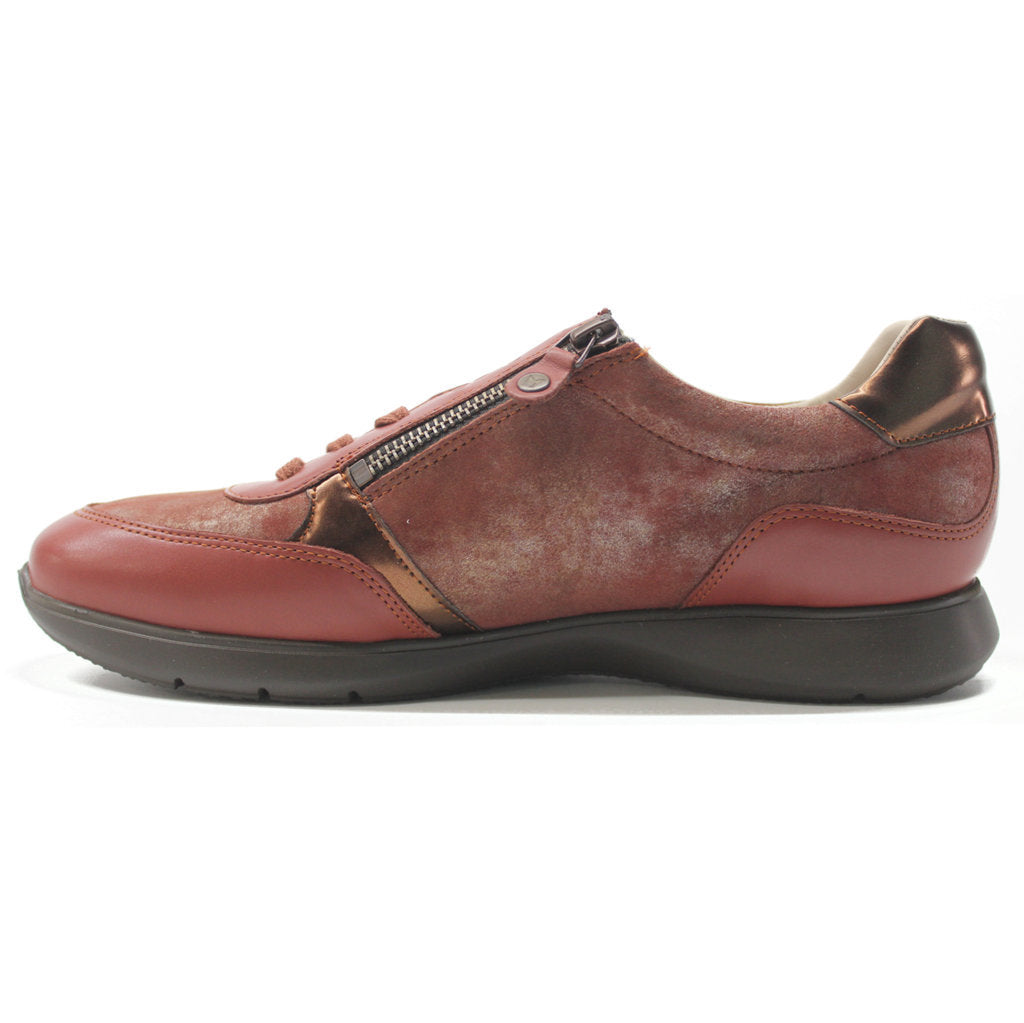 Mephisto Monia Leather Womens Trainers#color_rust