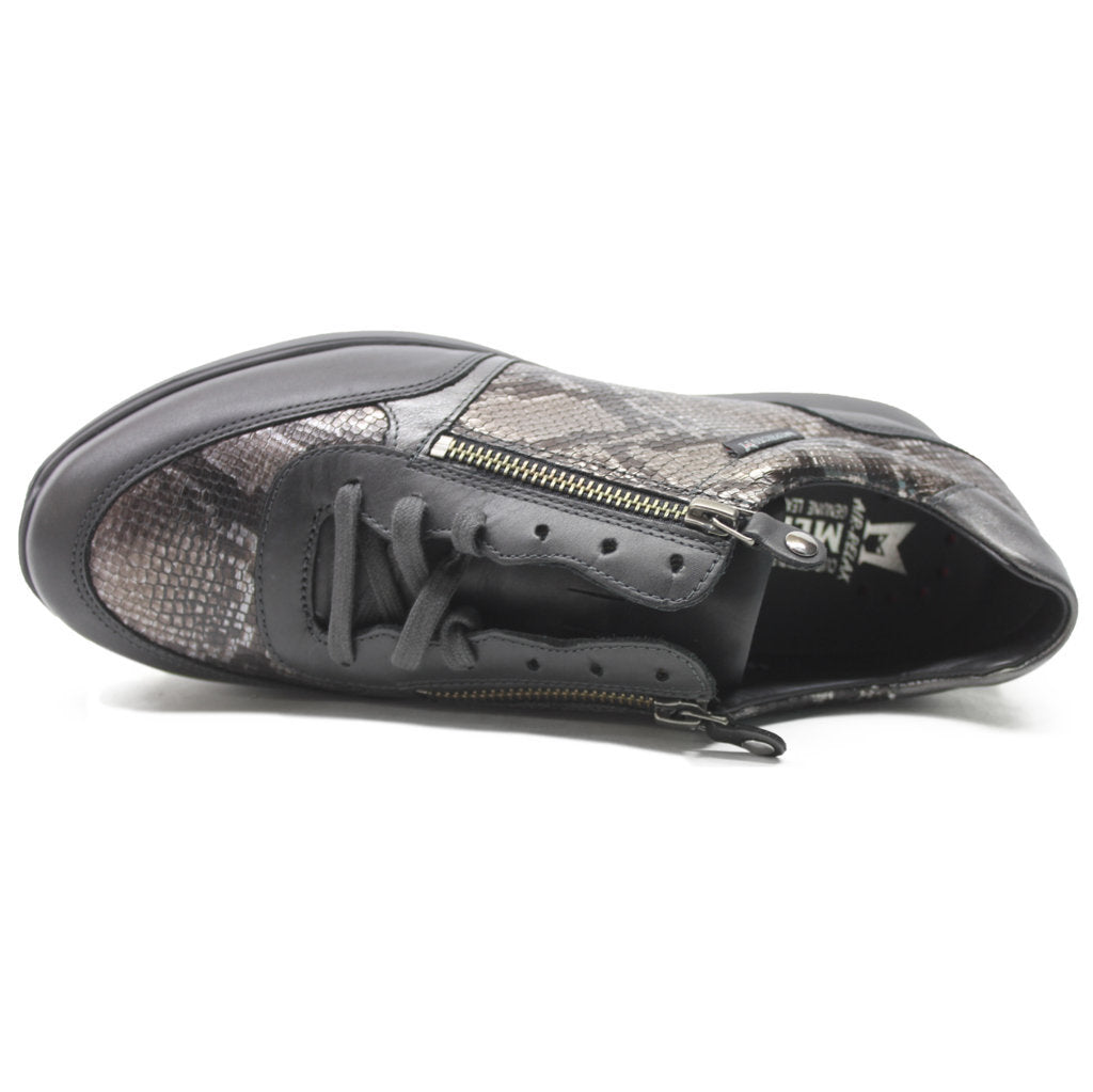 Mephisto Monia Leather Womens Trainers#color_carbon