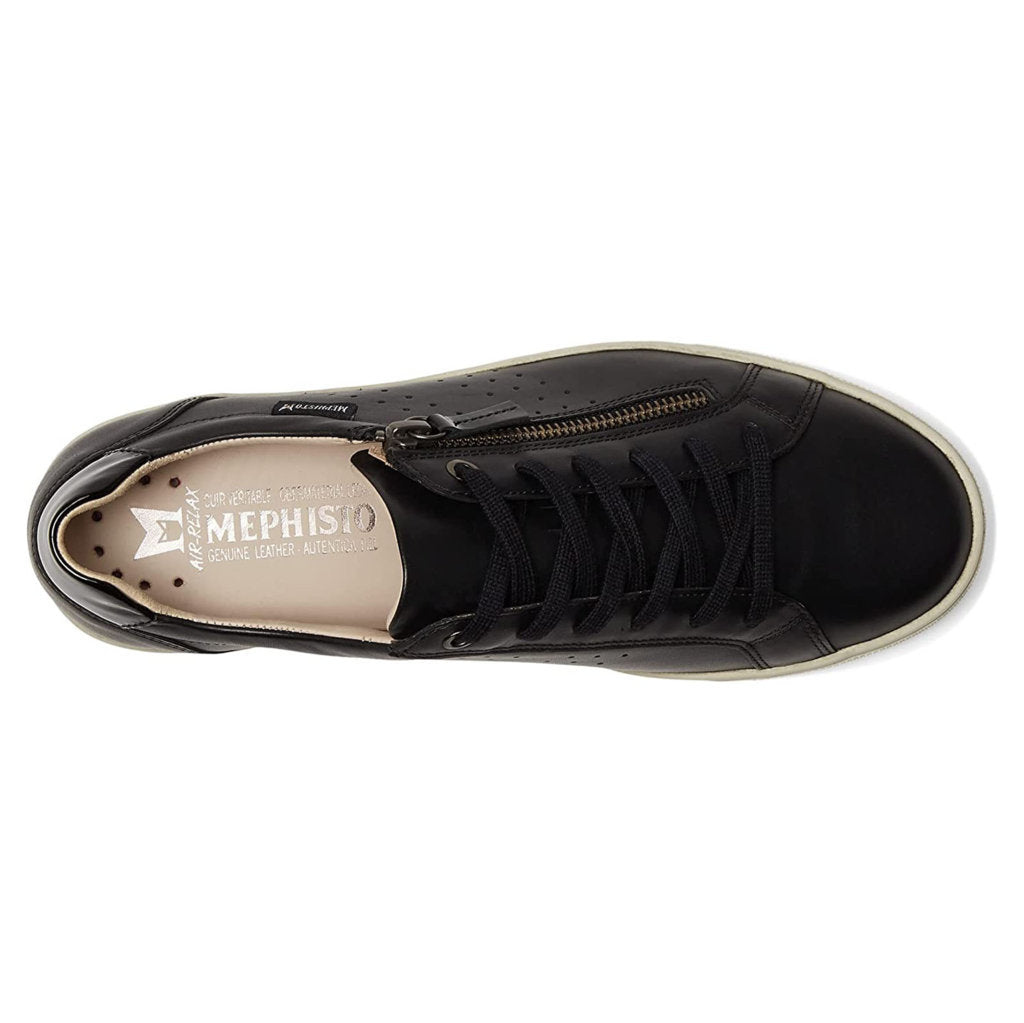 Mephisto Nikita Leather Womens Trainers#color_black