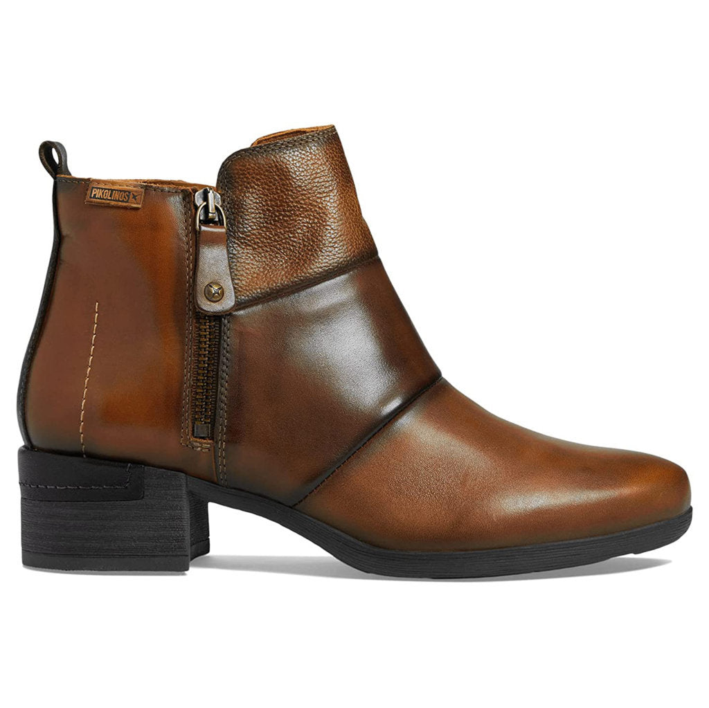 Pikolinos Malaga Leather Womens Boots#color_brandy