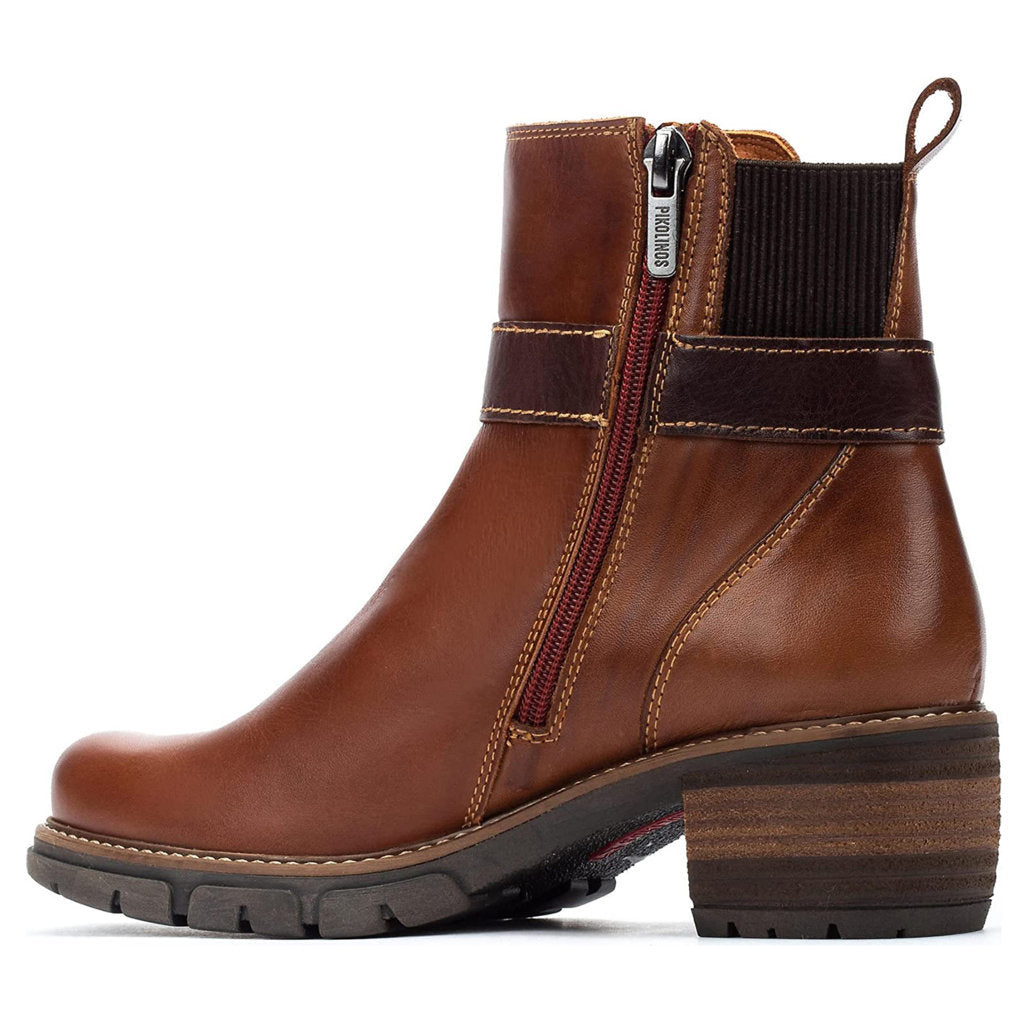 Pikolinos San Sebastia W1T-8849 Leather Womens Boots#color_cuero