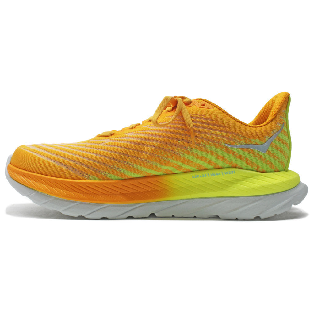 Hoka One One Mach 5 Textile Mens Trainers#color_radiant yellow evening primrose