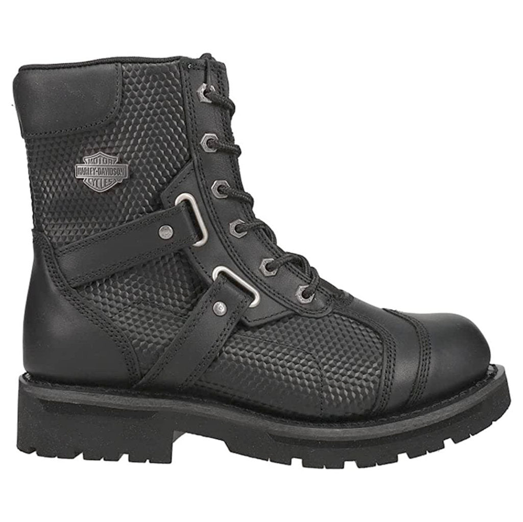 Harley Davidson Stealth Carbon Full Grain Leather Men's Riding Boots#color_black