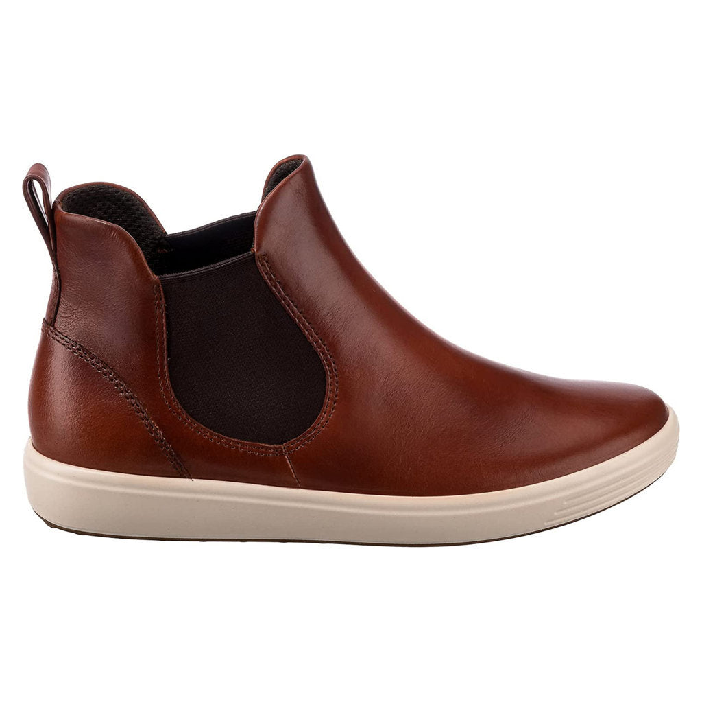 Ecco Soft 7 470463 Leather Womens Boots#color_cognac
