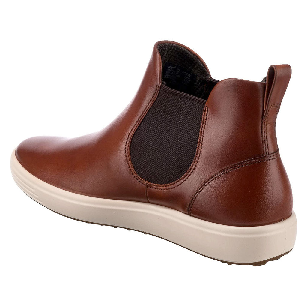 Ecco Soft 7 470463 Leather Womens Boots#color_cognac