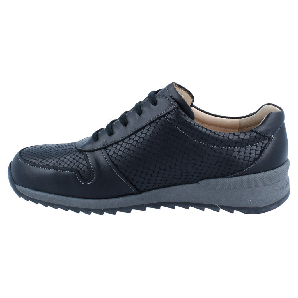Finn Comfort Sidonia Smooth & Lacquered Leather Women's Shoes#color_black