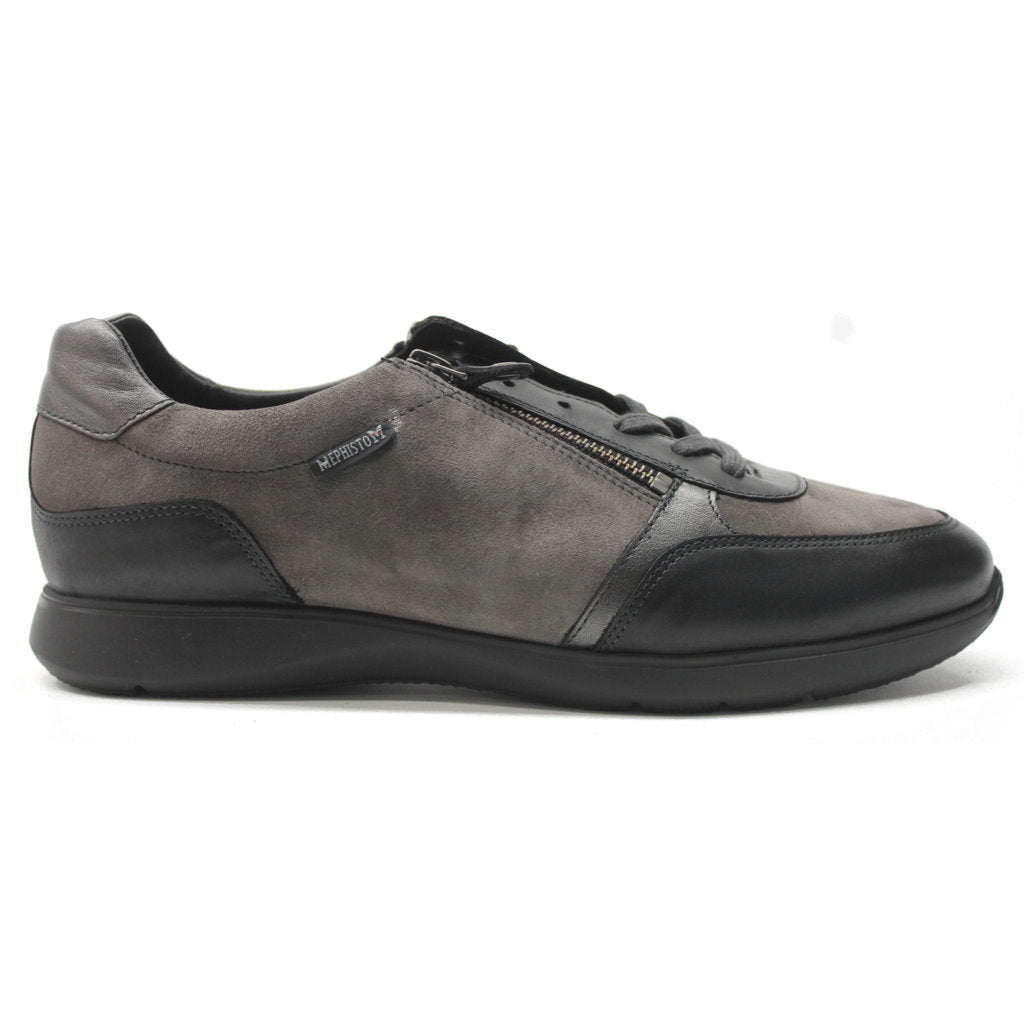 Mephisto Monia Suede Leather Womens Trainers#color_carbon