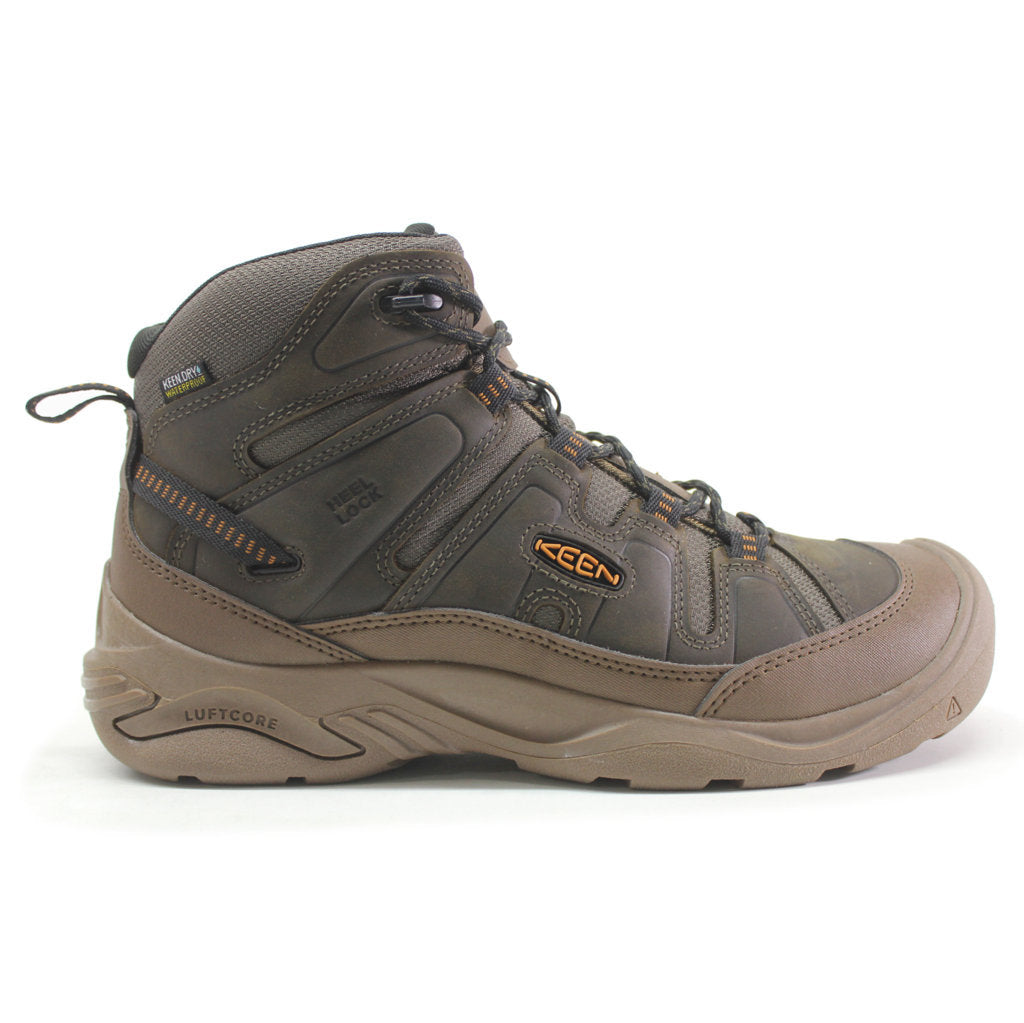 Keen Circadia Mid Leather And Mesh Men's Waterproof Hiking Boots#color_canteen curry