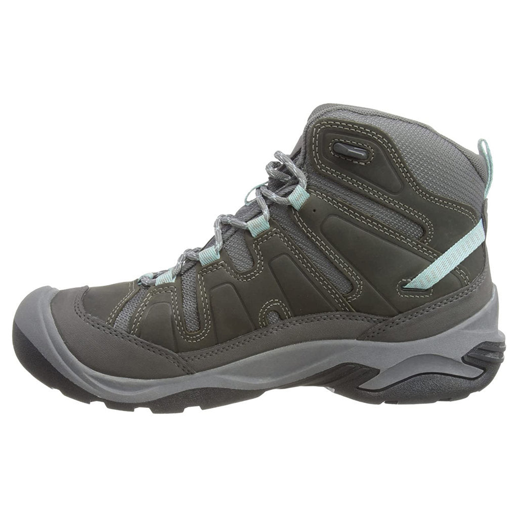 Keen Circadia Mid Leather And Mesh Women's Waterproof Hiking Boots#color_steel grey cloud blue