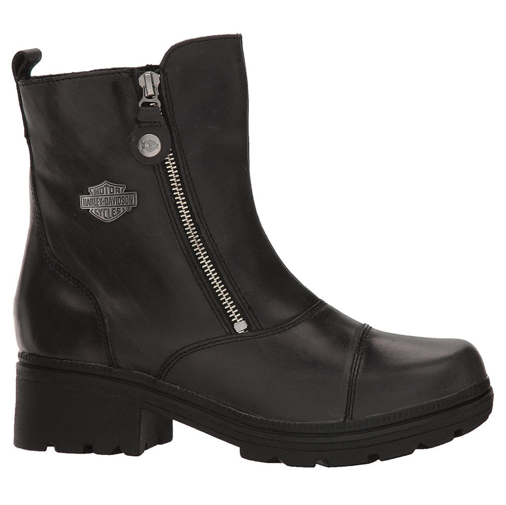 Harley Davidson Amherst Full Grain Leather Women's Riding Boots#color_black