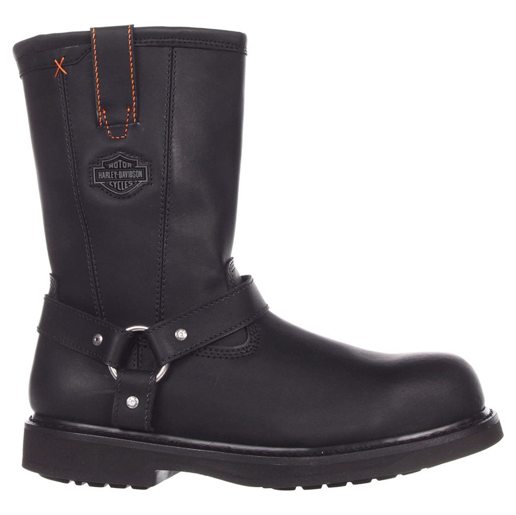 Harley Davidson Bill Full Grain Leather Men's Steel Toe Boots#color_black