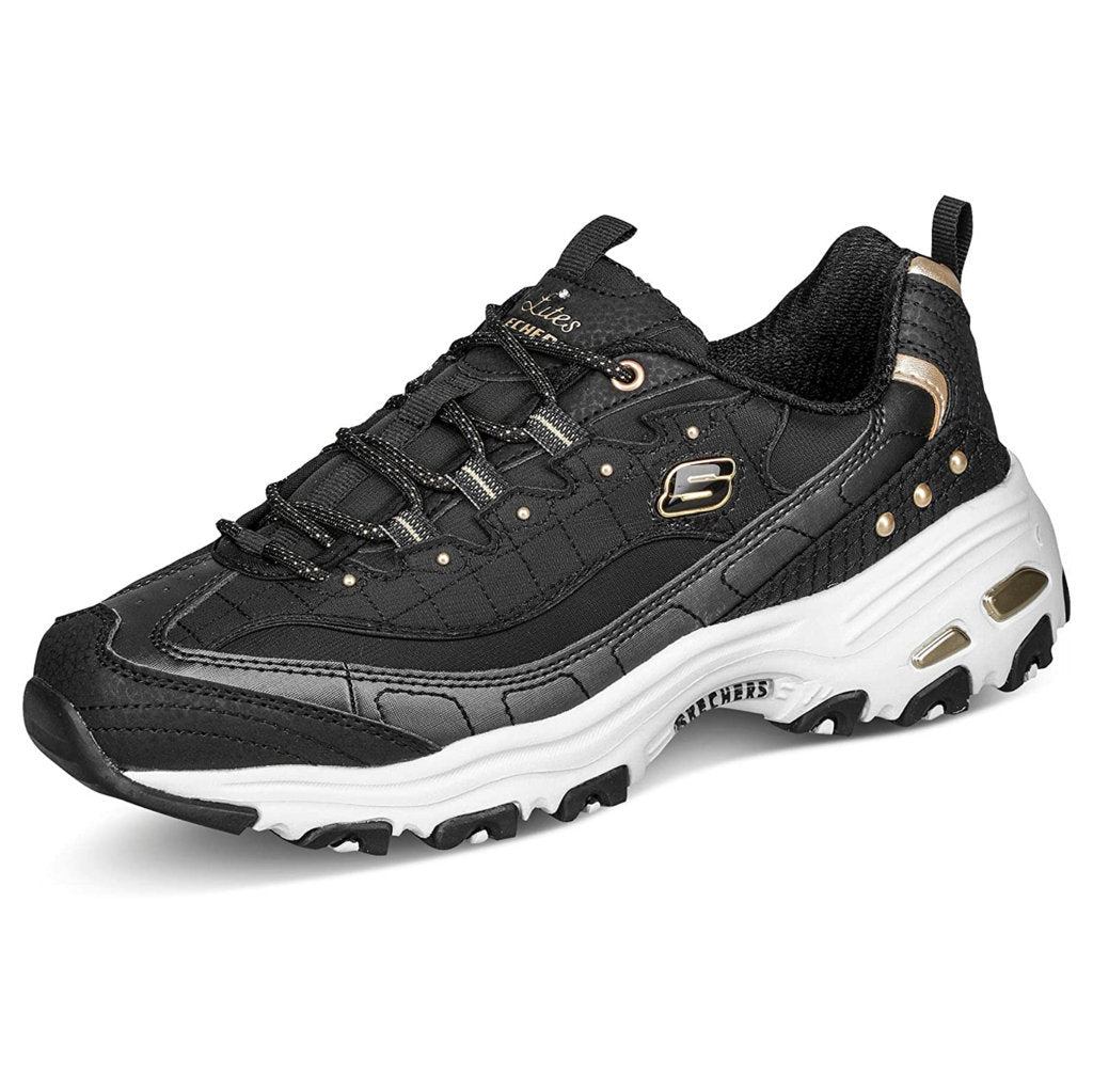 Skechers D'Lites Ladies Night Synthetic Women's Low-Top Trainers#color_black gold