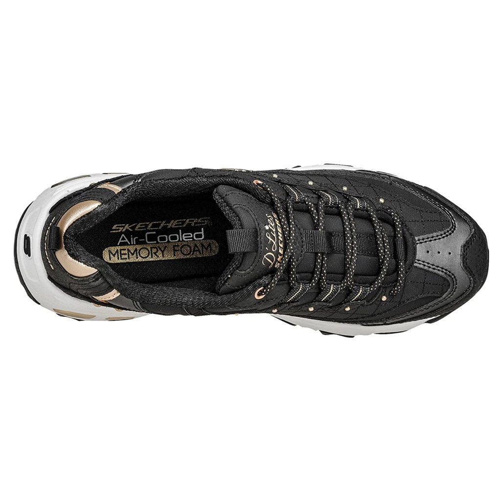 Skechers D'Lites Ladies Night Synthetic Women's Low-Top Trainers#color_black gold