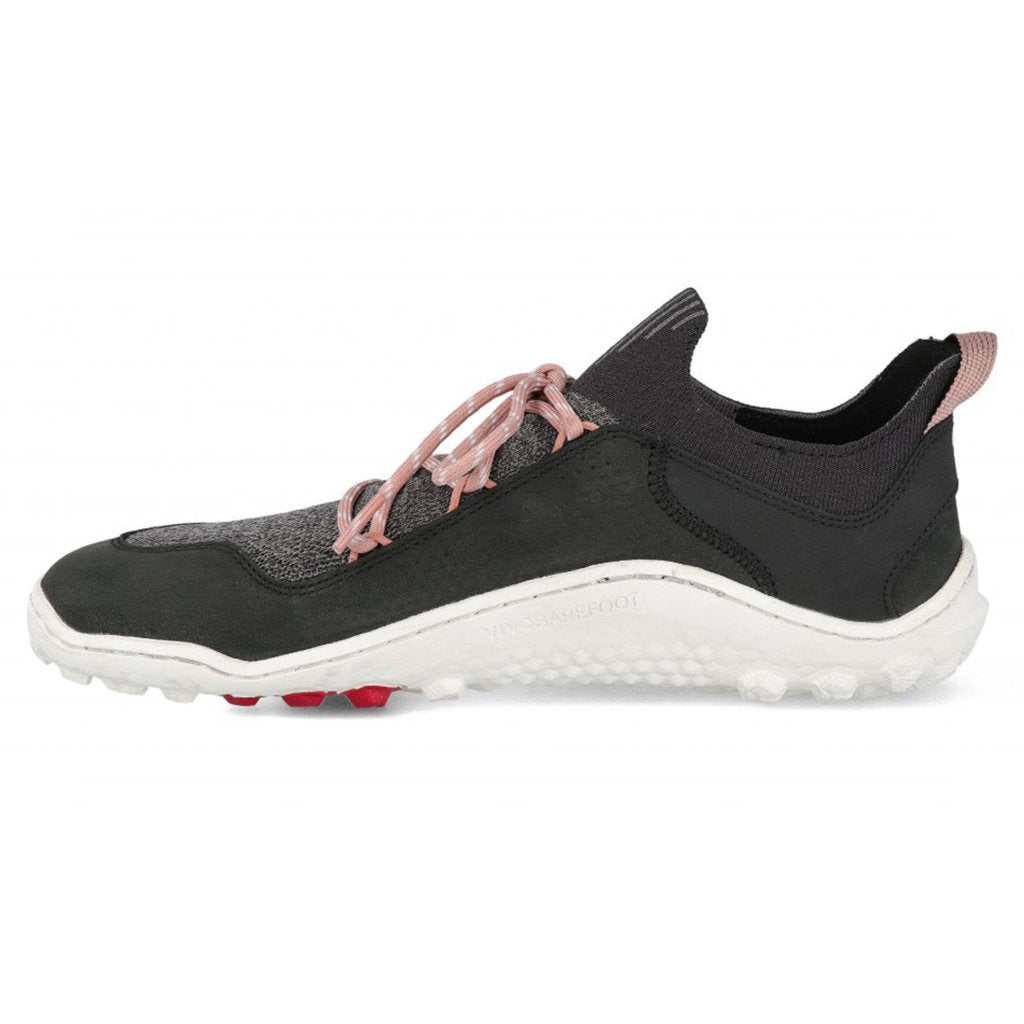 Vivobarefoot Tracker Decon Low FG2 Leather Textile Womens Trainers#color_obsidian misty rose