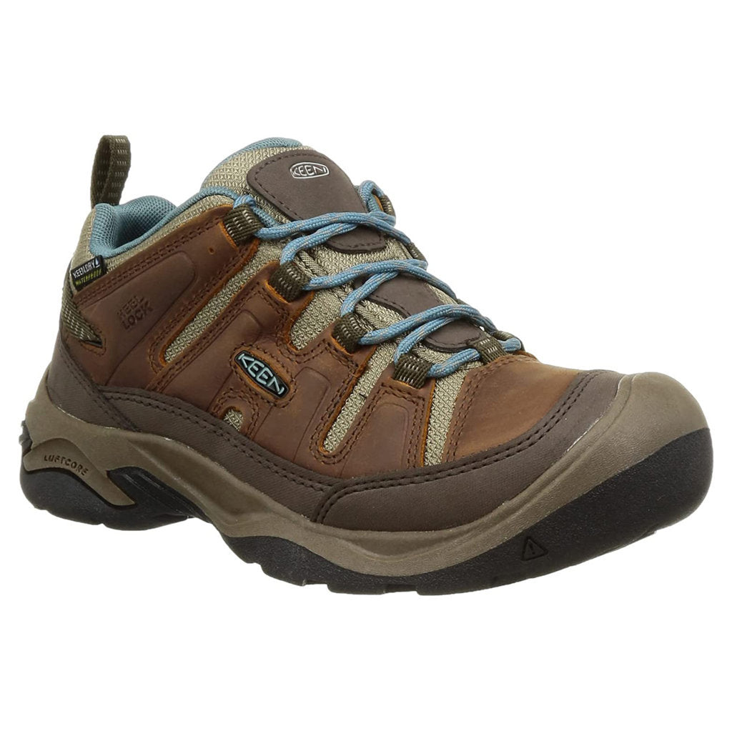 Keen Circadia Leather And Mesh Women's Waterproof Hiking Trainers#color_syrup north atlantic