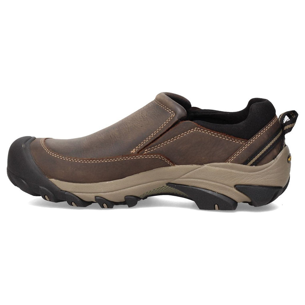 Keen Targhee II Soho Leather Men's Slip-On Hiking Shoes#color_grey black
