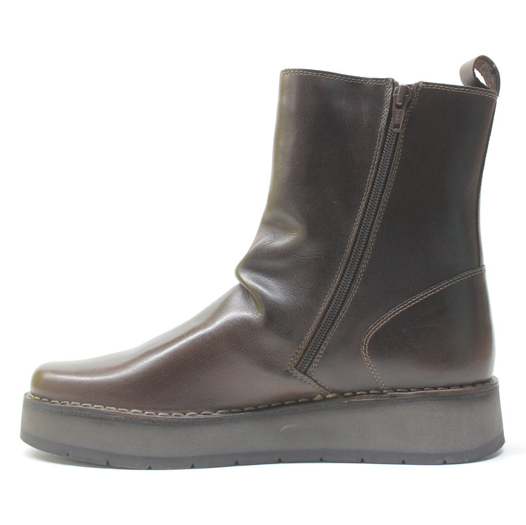 Fly London RENO053FLY Leather Womens Boots#color_dark brown
