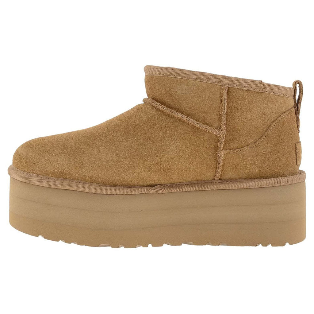 Ugg Classic Ultra Mini Platform Suede Womens Boots#color_chestnut