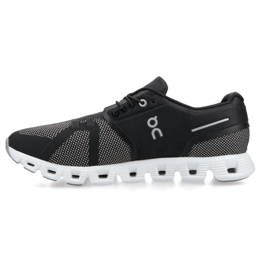 On Running Cloud 5 Combo Textile Women's Low-Top Trainers#color_black alloy